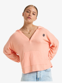 0 Sunday Cozy - Sweatshirt com capuz para Mulher Pink ERJKT04258 Roxy