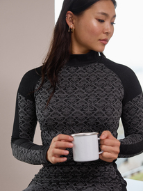 0 Chill Out Seamless Heart - Top met Colhals voor Dames Black ERJKT04260 Roxy