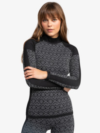 2 Chill Out Seamless Heart - Top met Colhals voor Dames Black ERJKT04260 Roxy