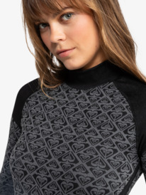 4 Chill Out Seamless Heart - Top met Colhals voor Dames Black ERJKT04260 Roxy