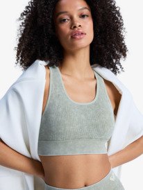 0 Chillout Seamless Washed - Brassi&egrave;re de sport pour Femme Vert ERJKT04273 Roxy