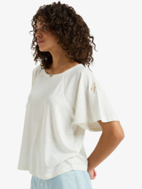 1 Time For Palm Tree - Short Sleeves T-Shirt for Women White ERJKT04275 Roxy