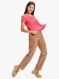 4 Is Flowing Top V - T-Shirt mit V-Ausschnitt für Frauen Rosa ERJKT04306 Roxy