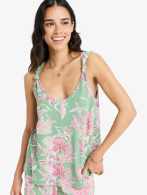 0 Hibiscus Island - Camiseta sin Mangas para Mujer Verde ERJKT04310 Roxy