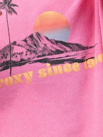2 Eastside Midweight - Rundhals-Top mit Vintage-Waschung für Frauen Rosa ERJKT04322 Roxy