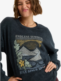 4 Eastside Midweight - Top mit Vintage-Waschung für Frauen Schwarz ERJKT04322 Roxy