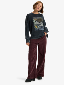 2 Eastside Midweight - Top mit Vintage-Waschung für Frauen Schwarz ERJKT04322 Roxy