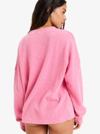 6 Eastside Midweight - Rundhals-Top mit Vintage-Waschung für Frauen Rosa ERJKT04322 Roxy