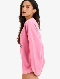 4 Eastside Midweight - Rundhals-Top mit Vintage-Waschung für Frauen Rosa ERJKT04322 Roxy
