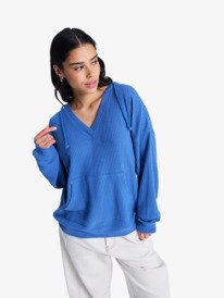 0 Ocean Drive - Oversized Knit Hoodie for Women Blue ERJKT04323 Roxy