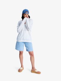 3 Ocean Drive - Camisola com capuz de estilo de praia de malha oversized para mulher Branco ERJKT04323 Roxy