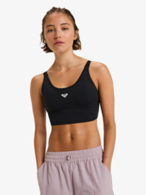 5 Heart Into It Attitude - Sport Bra for Women Black ERJKT04326 Roxy