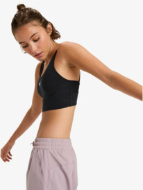 6 Heart Into It Attitude - Sport Bra for Women Black ERJKT04326 Roxy