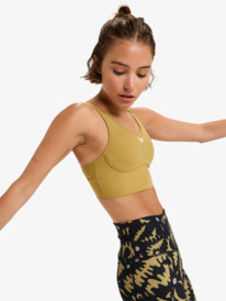 4 Heart Into It Attitude - Soutien-gorge de sport pour Femme Beige ERJKT04326 Roxy