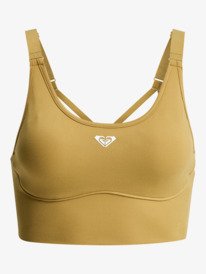 2 Heart Into It Attitude - Soutien-gorge de sport pour Femme Beige ERJKT04326 Roxy