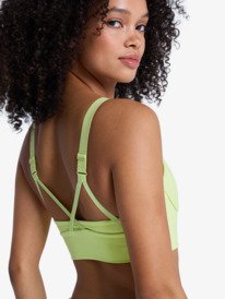 5 Heart Into It Attitude - Reggiseno sportivo da Donna Green ERJKT04326 Roxy