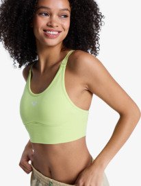 1 Heart Into It Attitude - Reggiseno sportivo da Donna Green ERJKT04326 Roxy