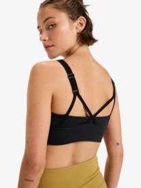 3 Heart Into It Attitude - Sport Bra for Women Black ERJKT04326 Roxy