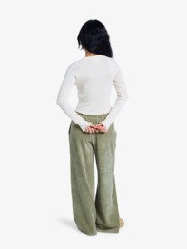 5 Time Off Pointelle - Long Sleeve Pointelle Top for Women Beige ERJKT04331 Roxy