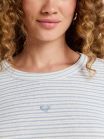 5 Spellbound Stripes - Long Sleeve Extra Textured Rib Top for Women White ERJKT04332 Roxy