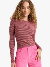 1 Spellbound Stripes - Top a coste extra testurizzato da Donna Pink ERJKT04332 Roxy