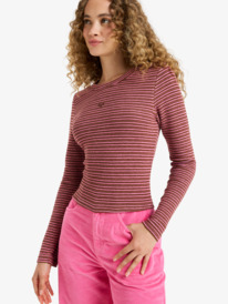 2 Spellbound Stripes - Top a coste extra testurizzato da Donna Pink ERJKT04332 Roxy
