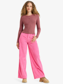 3 Spellbound Stripes - Top a coste extra testurizzato da Donna Pink ERJKT04332 Roxy