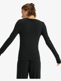 3 Rise & Vibe New Rib - Top de sport à manches longues pour Femme Noir ERJKT04336 Roxy