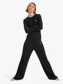 2 Rise & Vibe New Rib - Top de sport à manches longues pour Femme Noir ERJKT04336 Roxy