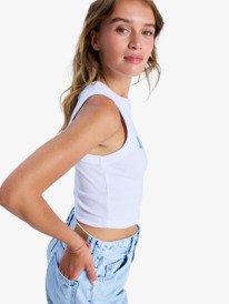 1 Iconic Days - Top smanicato a coste da Donna White ERJKT04356 Roxy