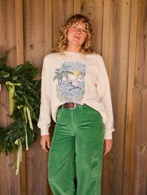 0 East side Midweight - Parte de cima de manga comprida para Mulher Beige ERJKT04357 Roxy