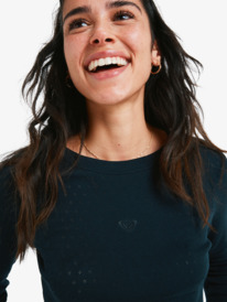 3 Time Off Pointelle - Long Sleeve Top for Women Black ERJKT04358 Roxy