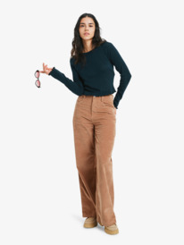 4 Time Off Pointelle - Long Sleeve Top for Women Black ERJKT04358 Roxy