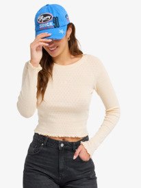 0 Time Off Pointelle - Parte de cima de manga comprida para Mulher  ERJKT04358 Roxy