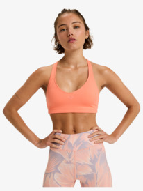1 Heart Into It - Sports Bra for Women Orange ERJKT04359 Roxy