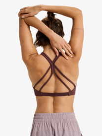 6 Heart Into It - Brassière de sport pour Femme Rouge ERJKT04359 Roxy