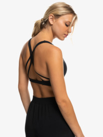 3 Heart Into It - Reggiseno sportivo da Donna Black ERJKT04359 Roxy