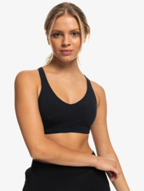 0 Heart Into It - Reggiseno sportivo da Donna Black ERJKT04359 Roxy