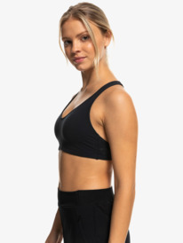 1 Heart Into It - Reggiseno sportivo da Donna Black ERJKT04359 Roxy