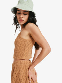 2 Ocean Sounds - Crochet Bralette for Women Brown ERJKT04360 Roxy