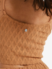 3 Ocean Sounds - Crochet Bralette for Women Brown ERJKT04360 Roxy