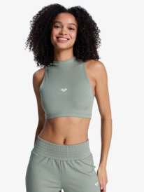 0 Rise & Vibe - D&eacute;bardeur de sport court pour Femme Vert ERJKT04366 Roxy