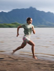 1 Everyday Flow - Technisch Shirt met korte mouwen voor Dames Green ERJKT04367 Roxy