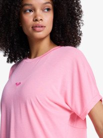 3 Everyday Flow - Short Sleeve Technical T-Shirt for Women Pink ERJKT04367 Roxy