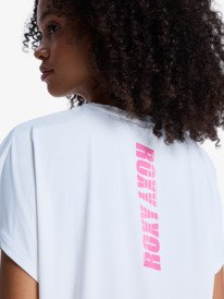 6 Move Free 2 - Short Sleeve Workout Top for Women White ERJKT04377 Roxy