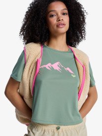 6 Boundless Spirit 3 - Technical Short Sleeve T-Shirt for Women Green ERJKT04378 Roxy