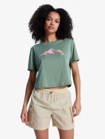 0 Boundless Spirit 3 - Technical Short Sleeve T-Shirt for Women Green ERJKT04378 Roxy