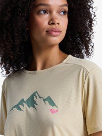 2 Boundless Spirit 3 - Technical Short Sleeve T-Shirt for Women Beige ERJKT04378 Roxy