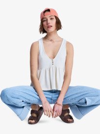 5 New Serenity - Tank top with ruffles for Women White ERJKT04387 Roxy