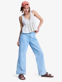 3 New Serenity - Tank top with ruffles for Women White ERJKT04387 Roxy